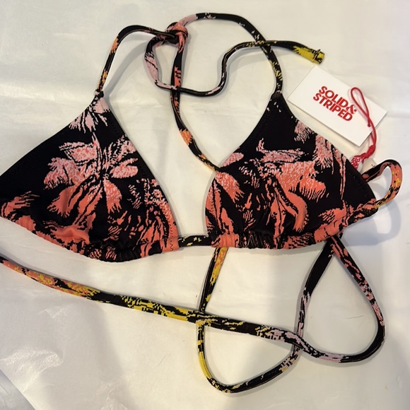 NWT ANTHRO SOLID & STRIPED the iris top in ombré palm blackout size large - Picture 4 of 8